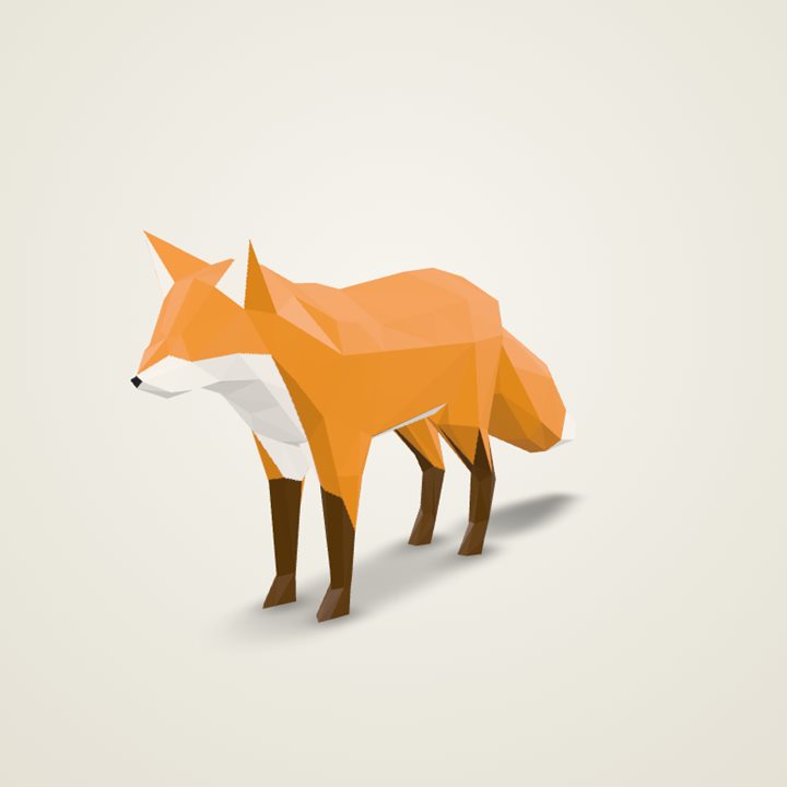 Low-poly лисиця